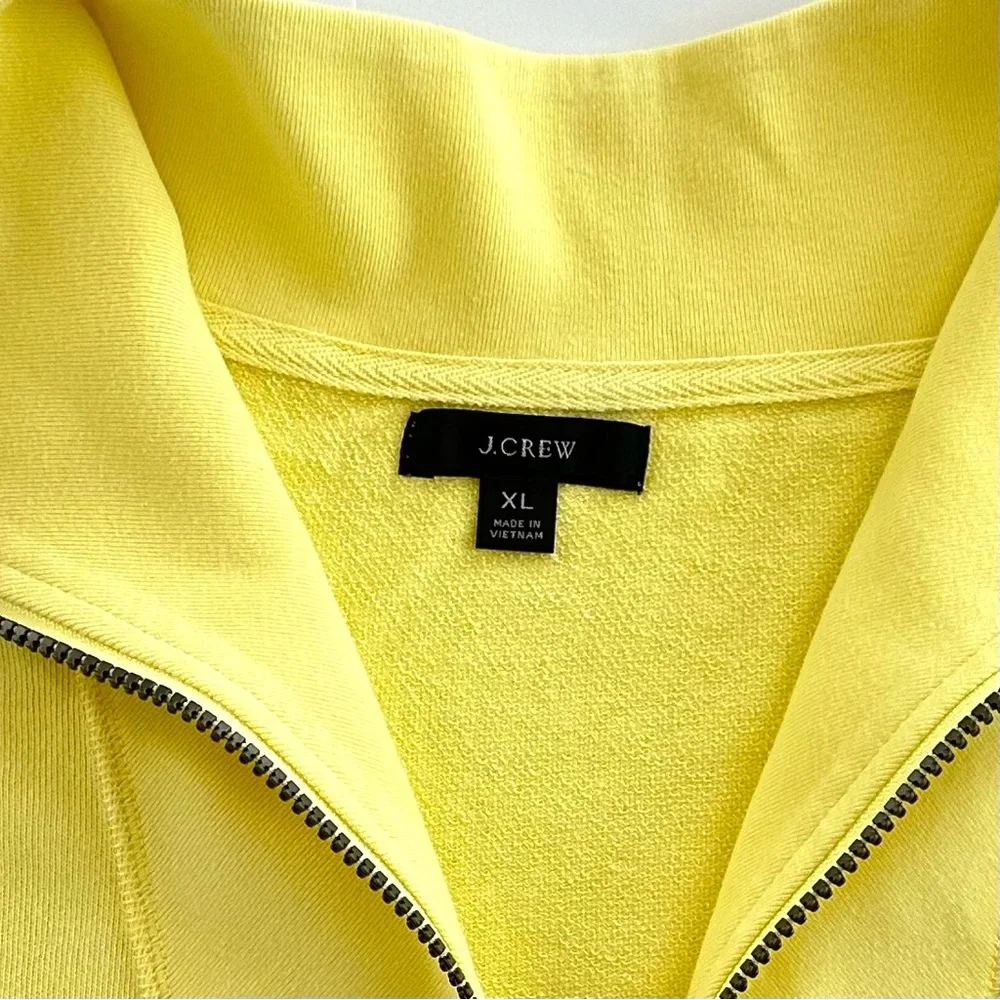 J. Crew Yellow Quarter-Zip Pullover Sweatshirt